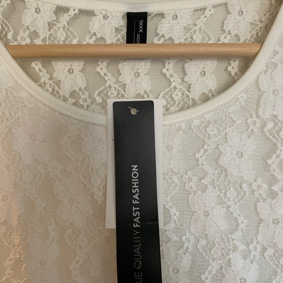 🆕 Plus Sized Lace Peplum Dress - Picture 3 of 7